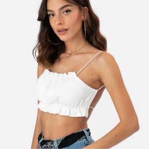 Adika white backless top